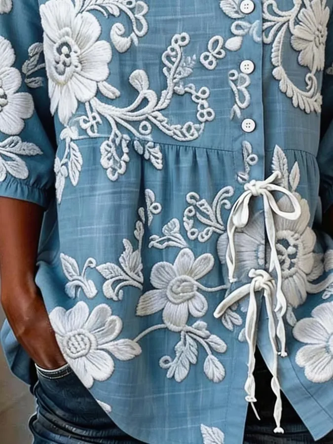 Women's Casual Retro Printed Shirt