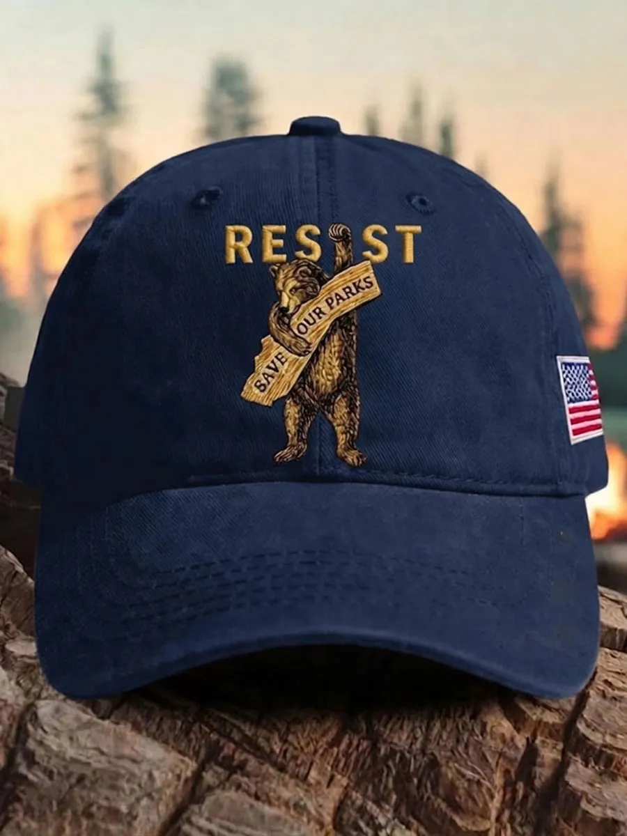 Unisex Retro Forest Rescue Bureau Printed Baseball Hat