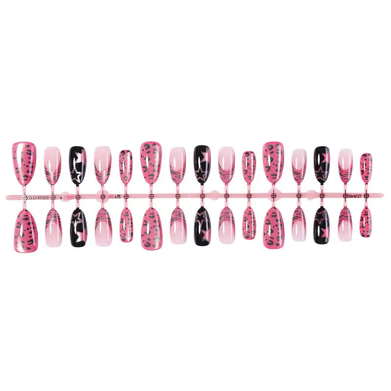Nailhour 30Pcs Glitter Medium Almond Y2K Cute Press On Nails