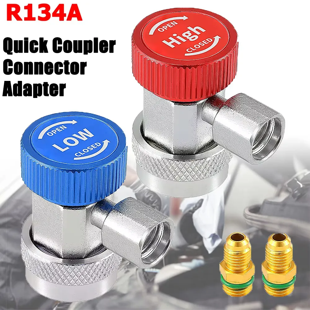 2 Pcs Air Conditioning Quick Coupler Adapter
