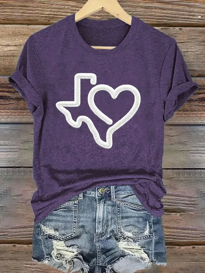 Women's Texas Strong Round Neck T-Shirt