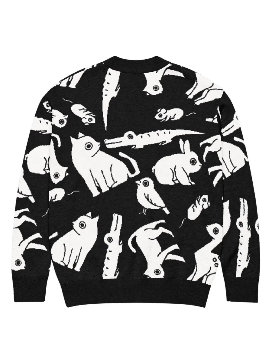 Graphic Animal Print Cardigan