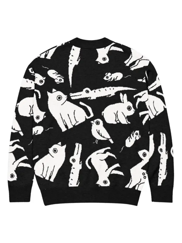 Graphic Animal Print Cardigan