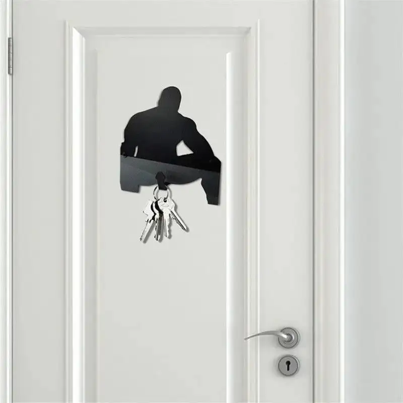 Funny Stainless Steel Key Hook for Wall | Bold & Reflective Key Holder Decor