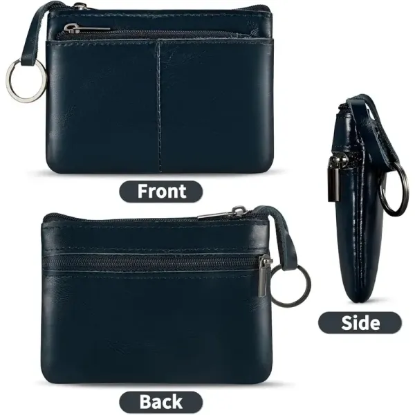 Women's Dark Blue Leather Wallet