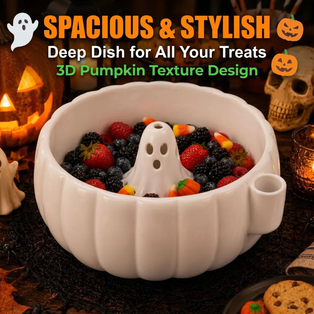 Halloween Pumpkin Berry Swirl Bowl