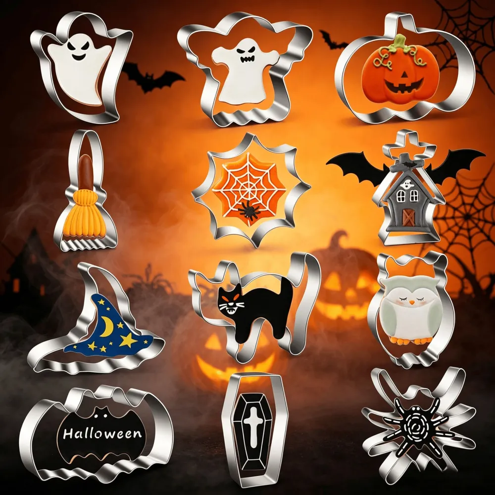 2026 Halloween Cookie Cutting Tool Set Stainless Steel