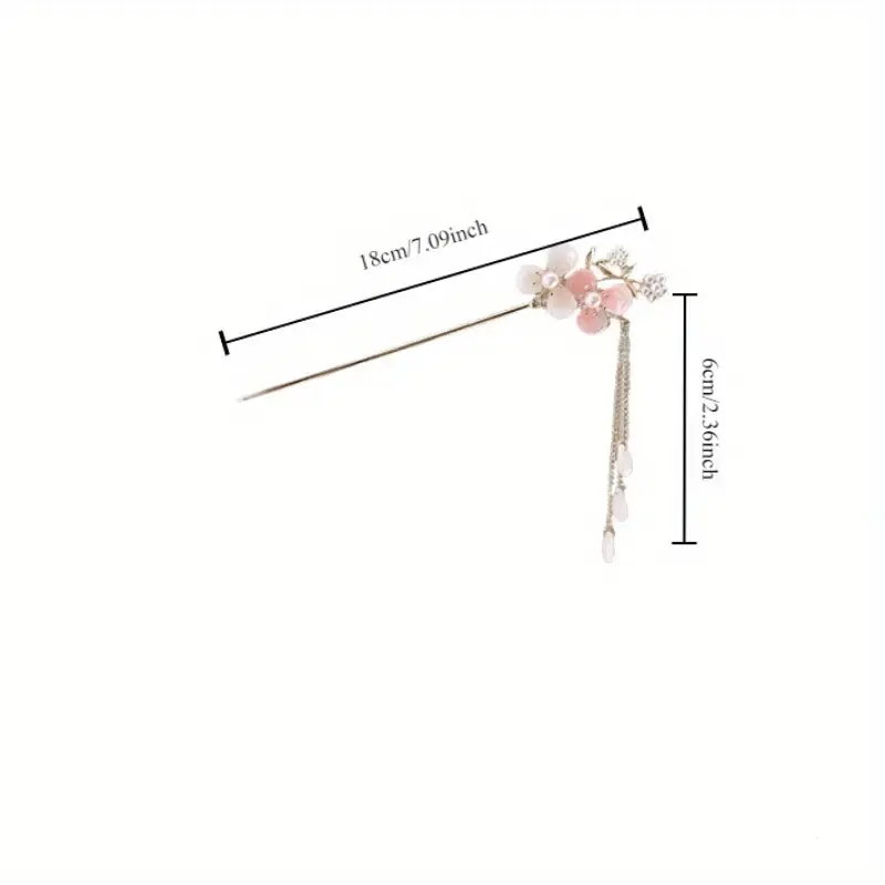 Casual Style Pink Tassel Hairpins for Women