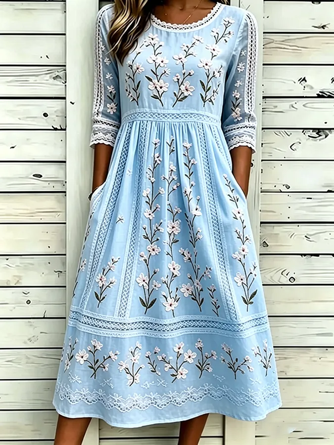 Women's floral printed casual dress