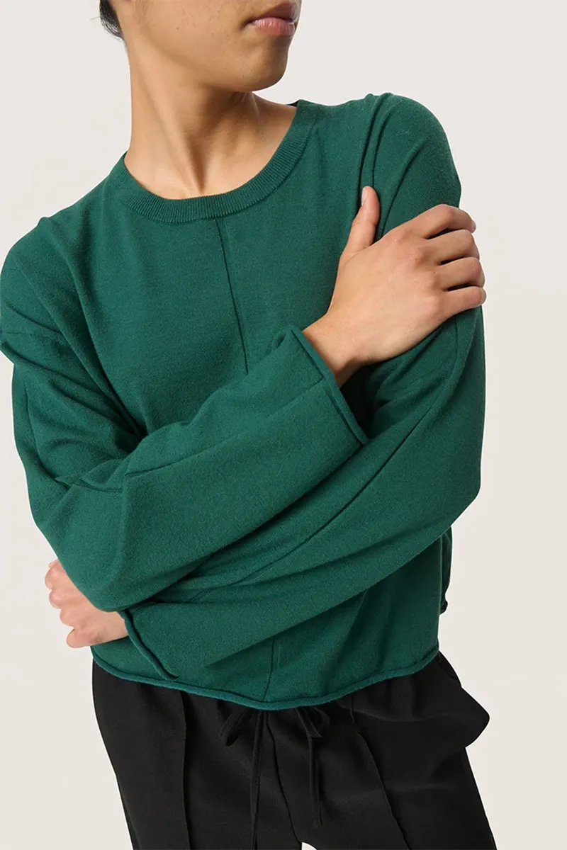 Crew Neck Fit Knit Sweaters