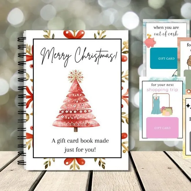 Christmas Gift Card Book Diy Spiral Bound Gift Card Book