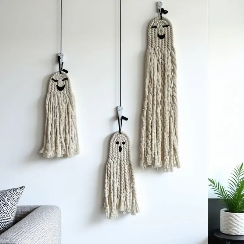 Halloween Ghost White Ghost Hand-woven Ornament