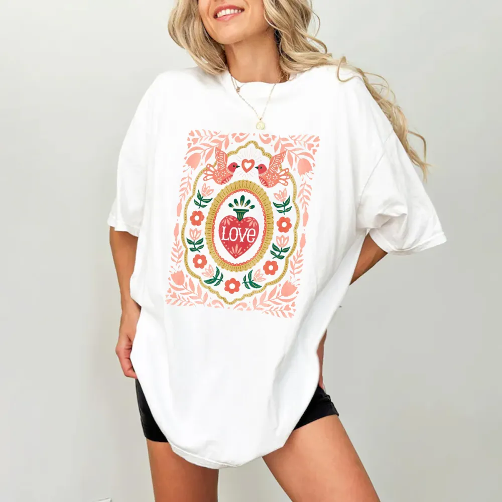 Love bird romantic totem T-shirt