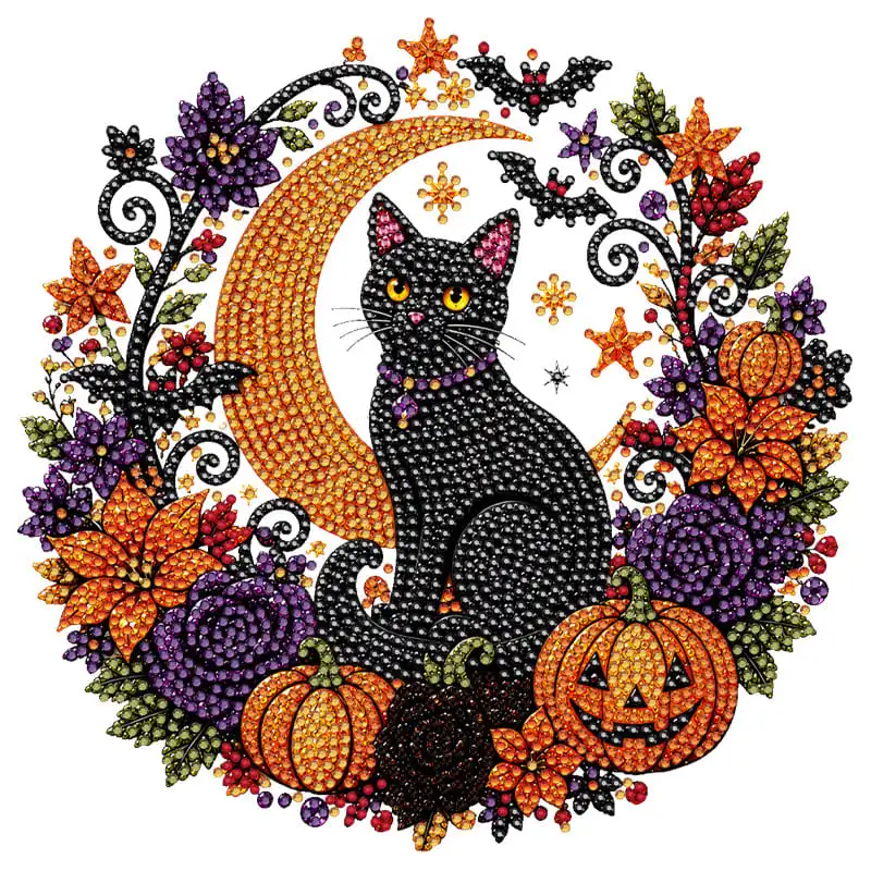 Halloween Pumpkin Diamond kit DIY Portable Pendant
