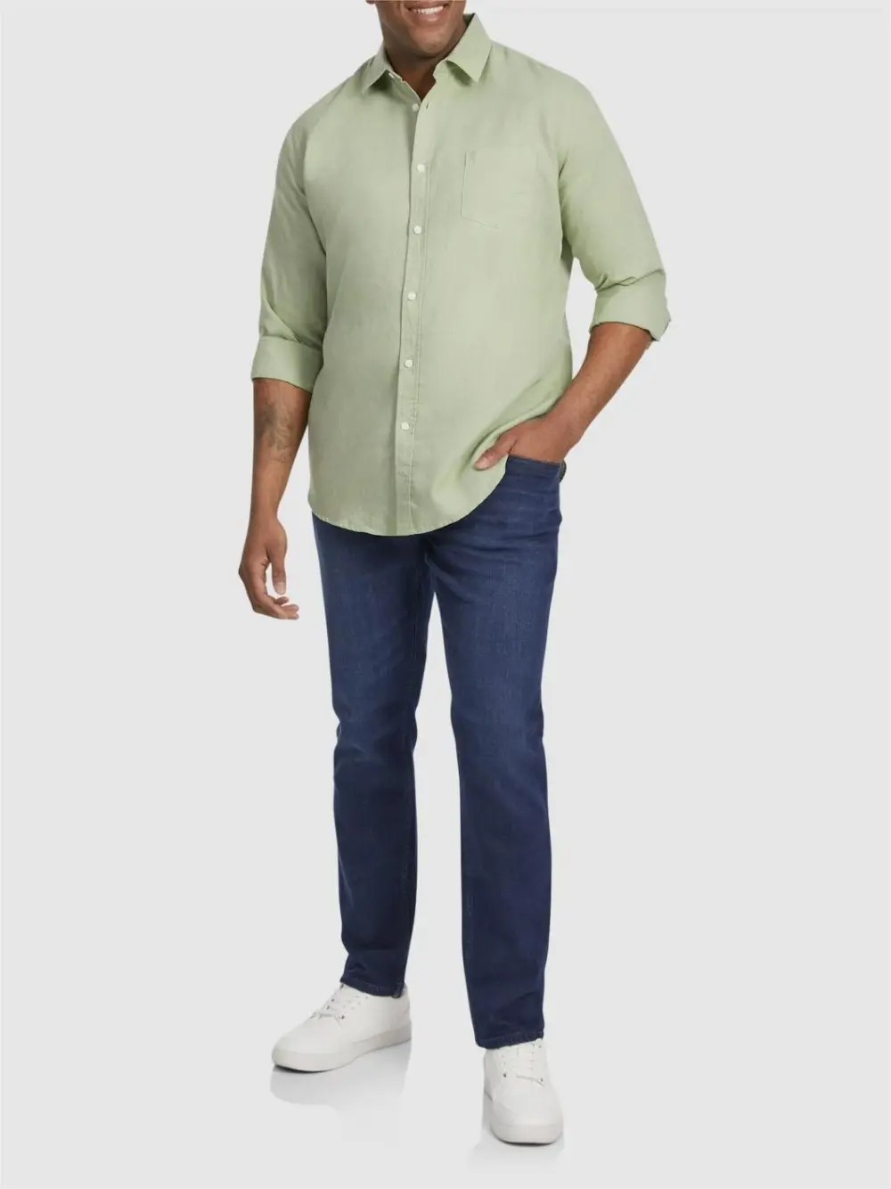 Business Casual Fit Linen Long Sleeve Shirts