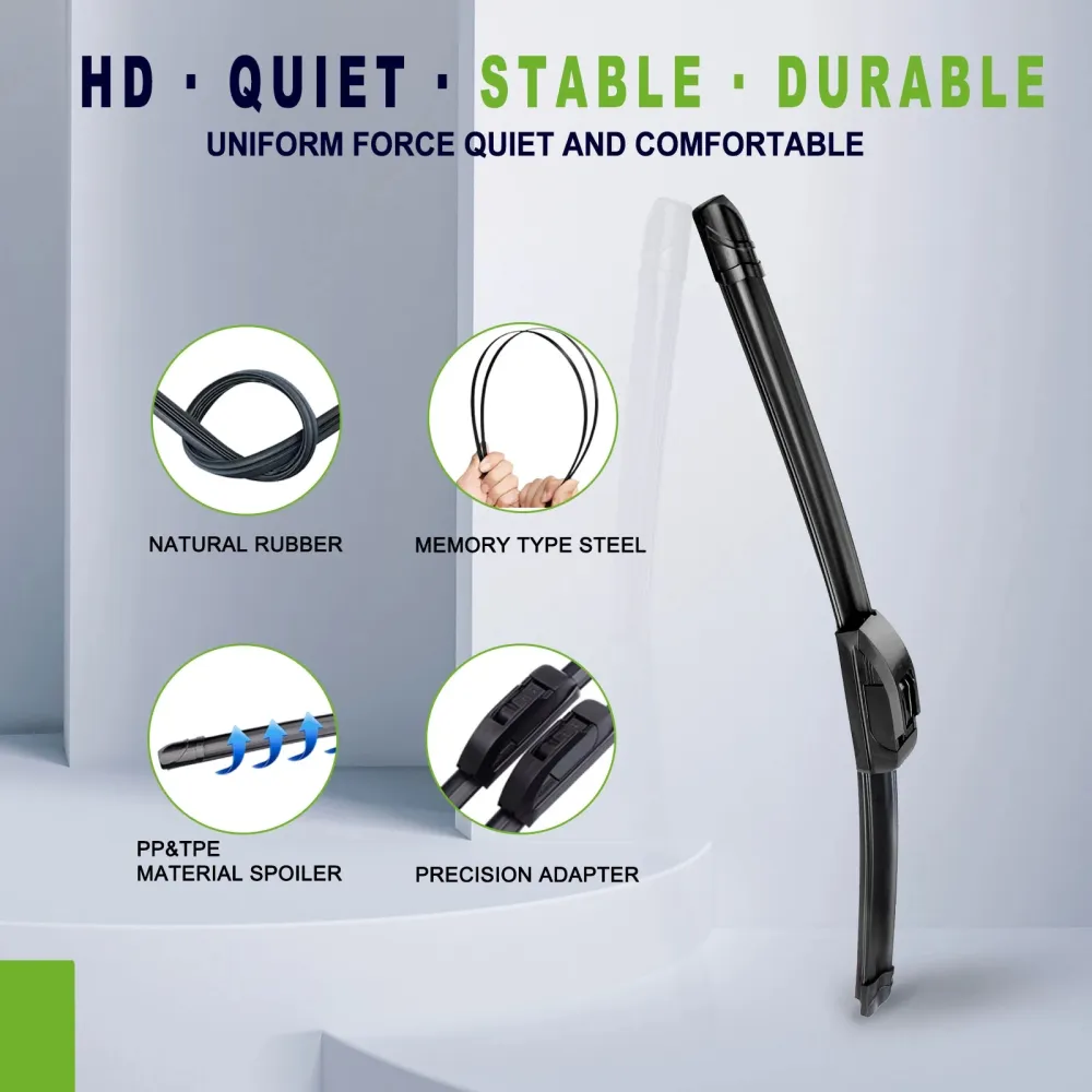 Frameless Design Universal Rubber Wiper Set