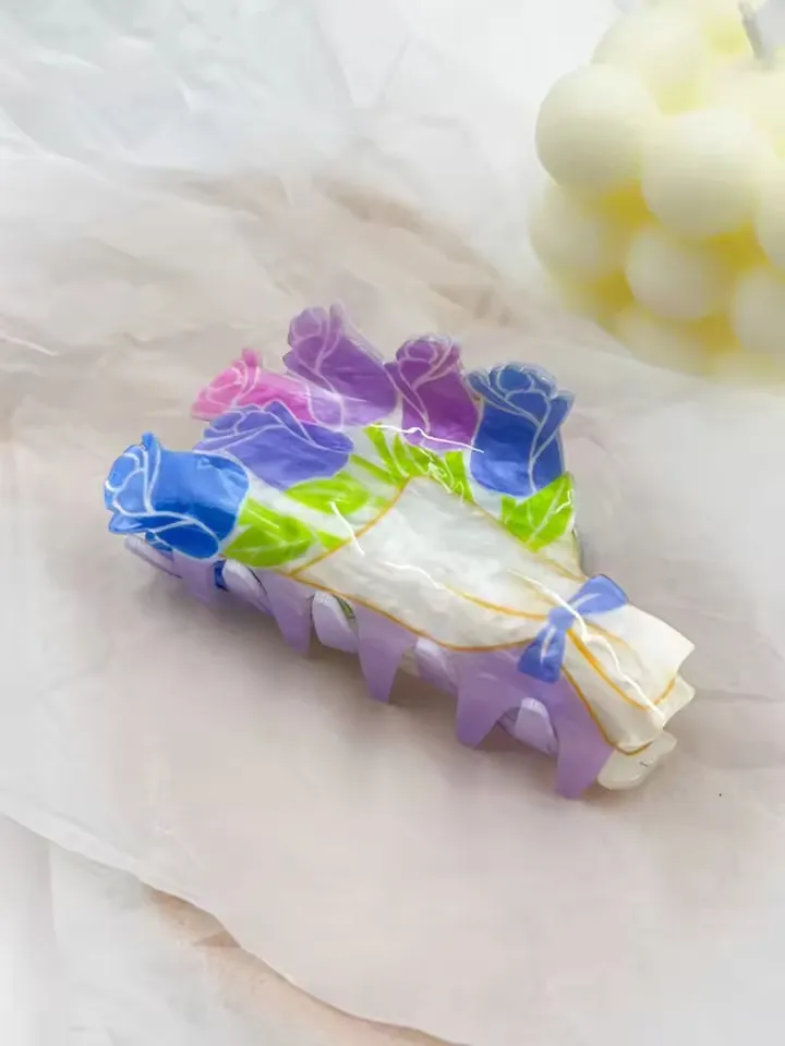 Fashionable And Versatile Colorful Flower Bouquet Hairpin