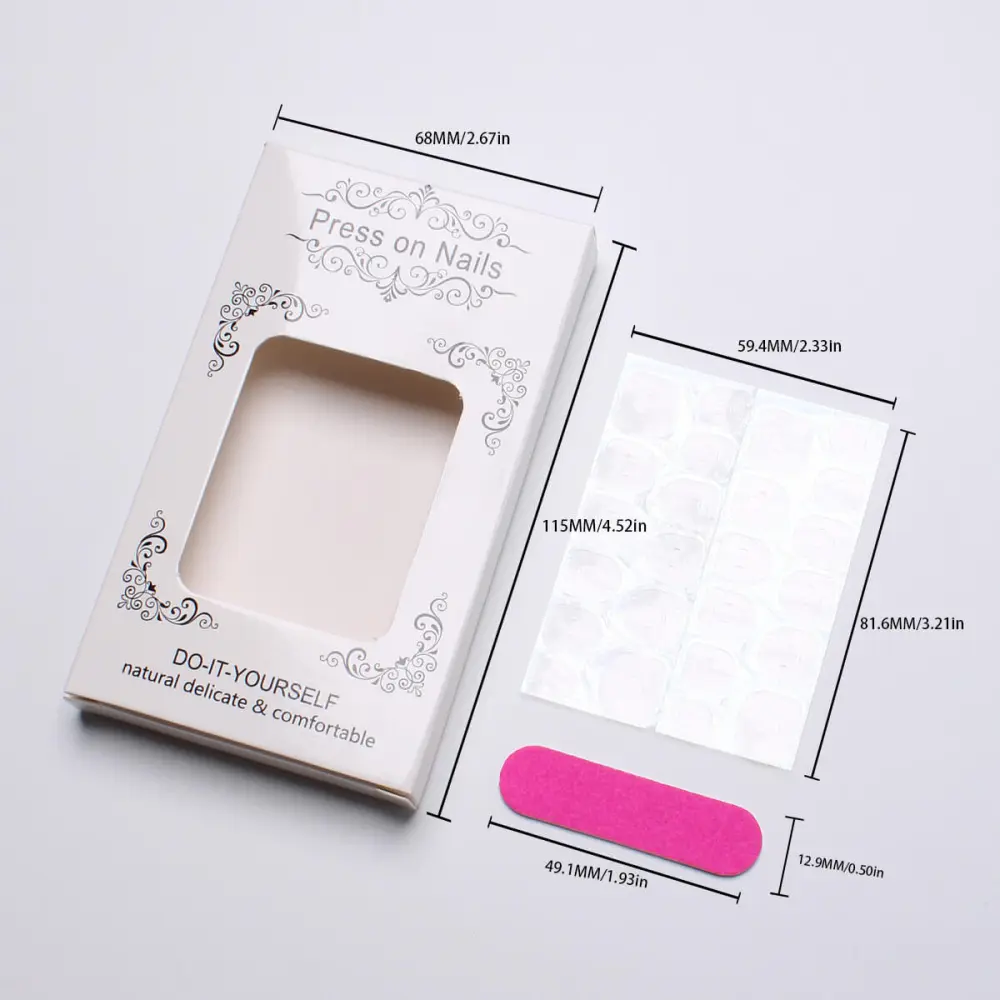 Nailhour 24Pcs Brown Cat Eye Medium Square Press On Nails