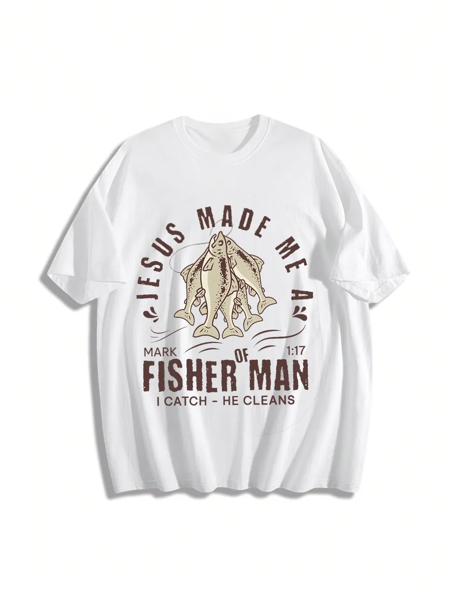 Faith Based Fishing Motif T-Shirt