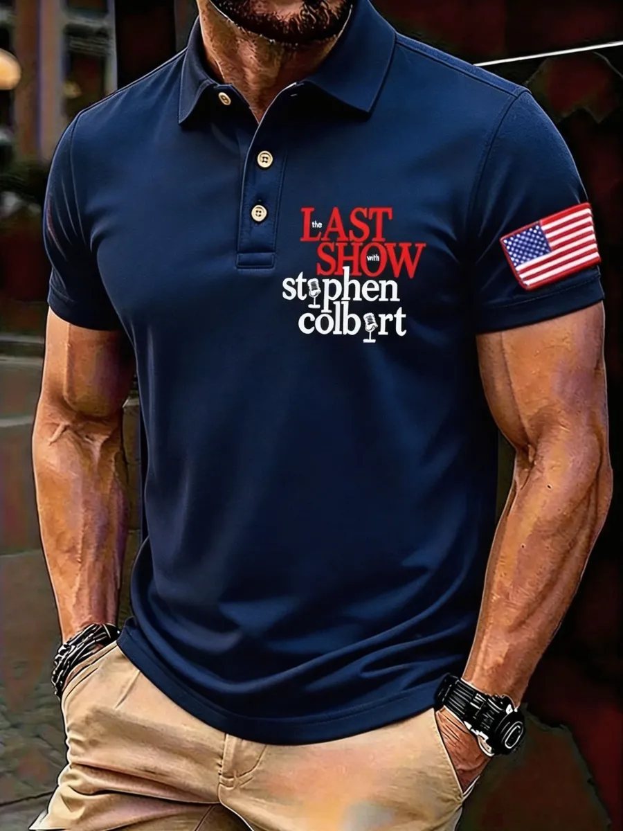 Men's LAST SHOW Lover Print Polo Shirt