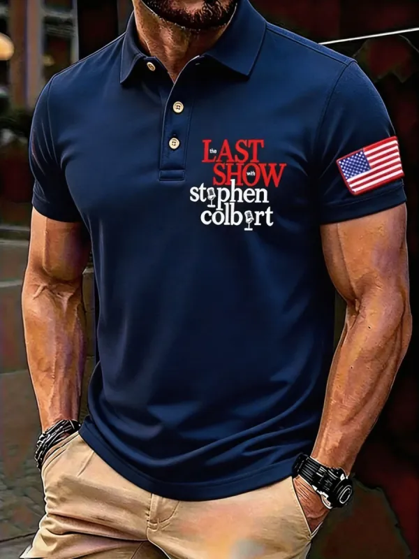Men's LAST SHOW Lover Print Polo Shirt