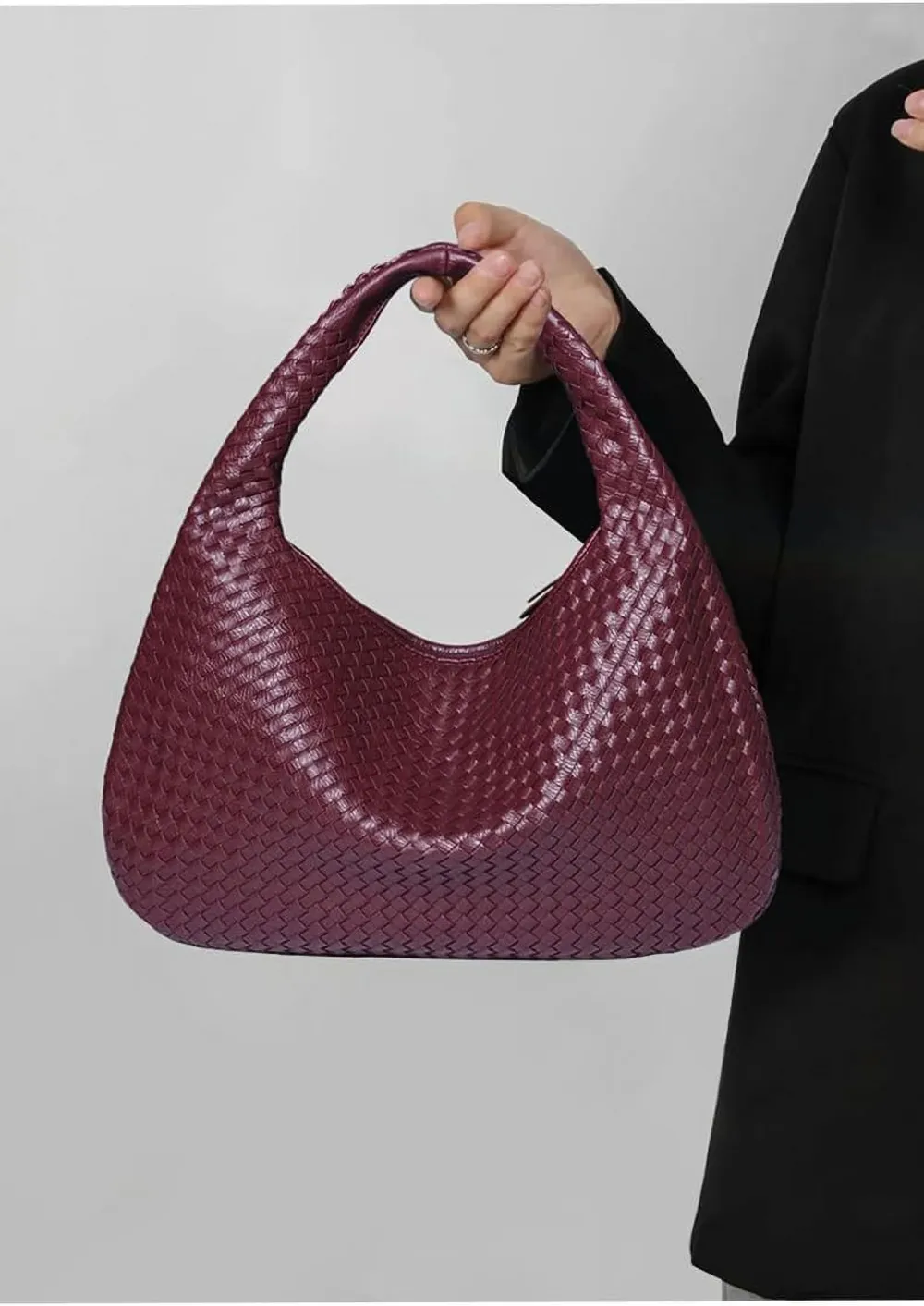 Leather Woven Handbag