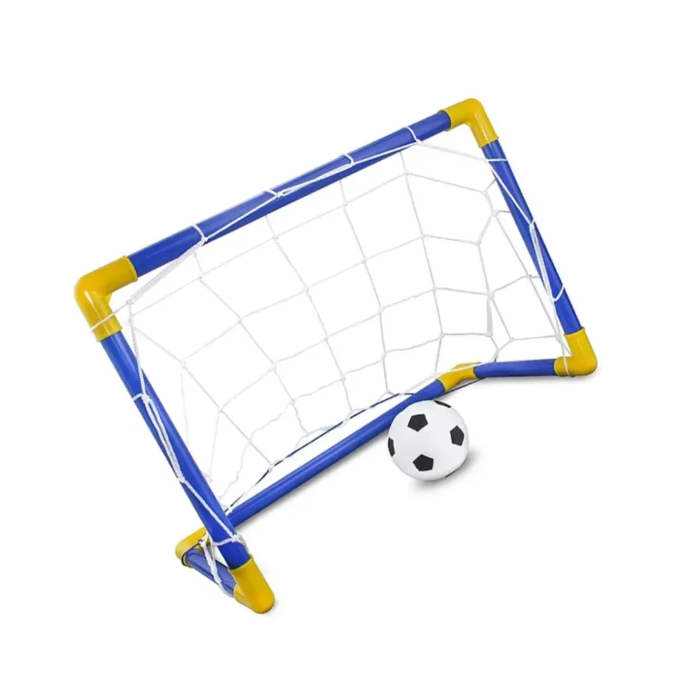 Folding Mini Football Soccer Ball Plastic Removable Goal