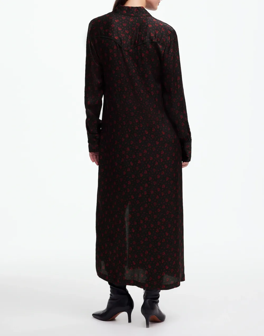 Button-Front Midi Dress In Floral