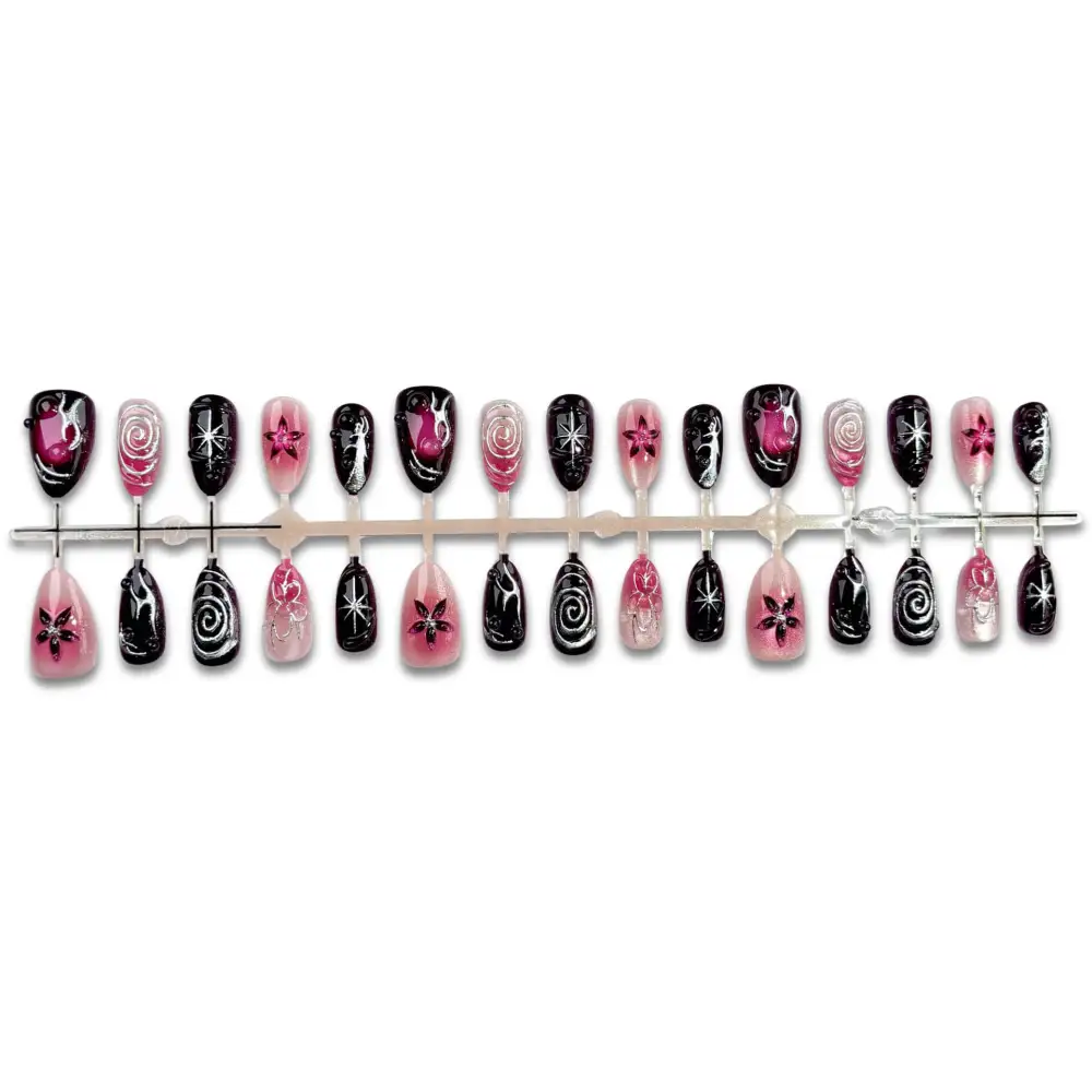 Nailhour 30pcs Autumn Gothic Medium Almond Press On Nails
