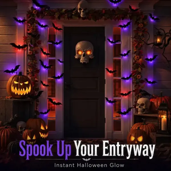 Halloween Led Glowing Bat, Party Decorations Wall Decorations
