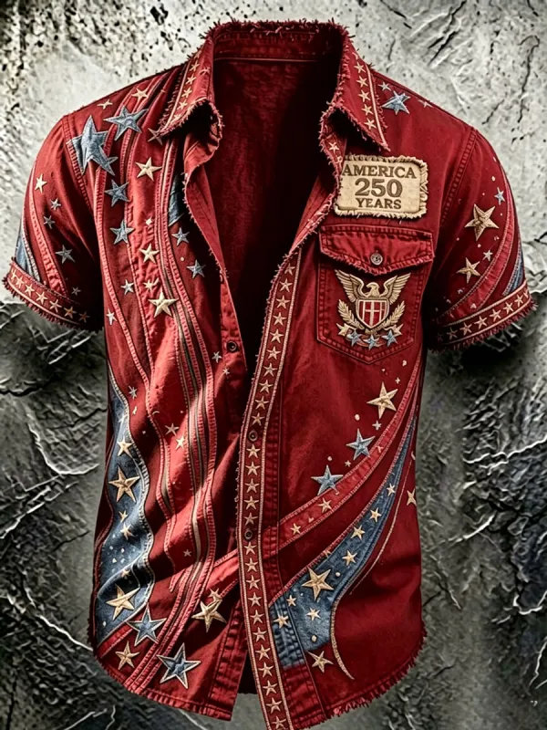 Men'S 250Th Anniversary National Faith Print  Shirt