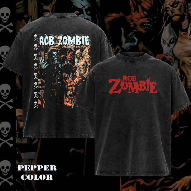 1998 Rob Zombie Hellbilly Deluxe Tour Shirt U1294 Washed T-Shirt