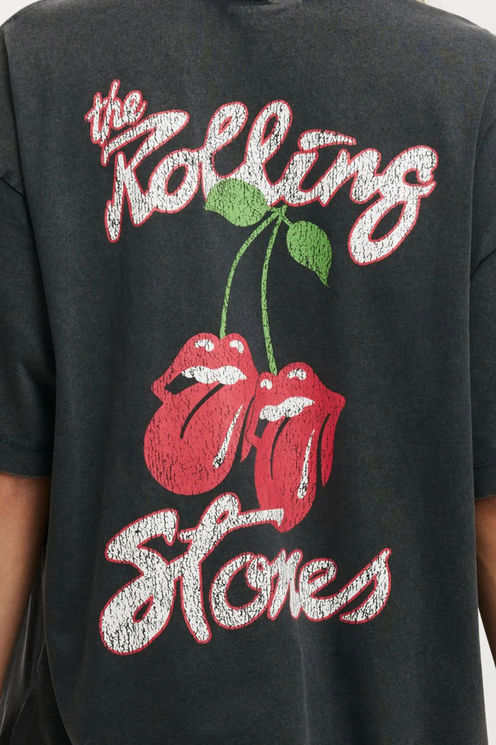 Rolling Stones Back Printing Washed T-Shirts