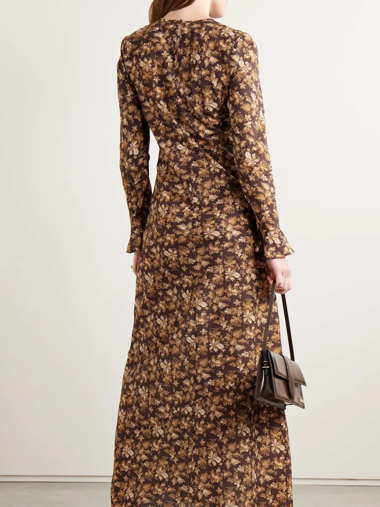 Slim-Fit Floral Maxi Dress