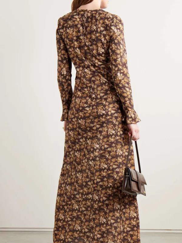 Slim-Fit Floral Maxi Dress