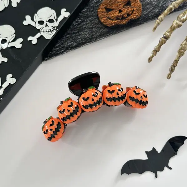 Halloween 2pcs Halloween Funny Pumpkin Hair Claw