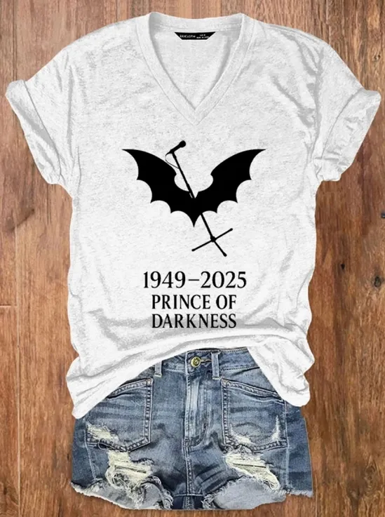 Women'S Prince Of Darkness Printed Casual T-Shirt