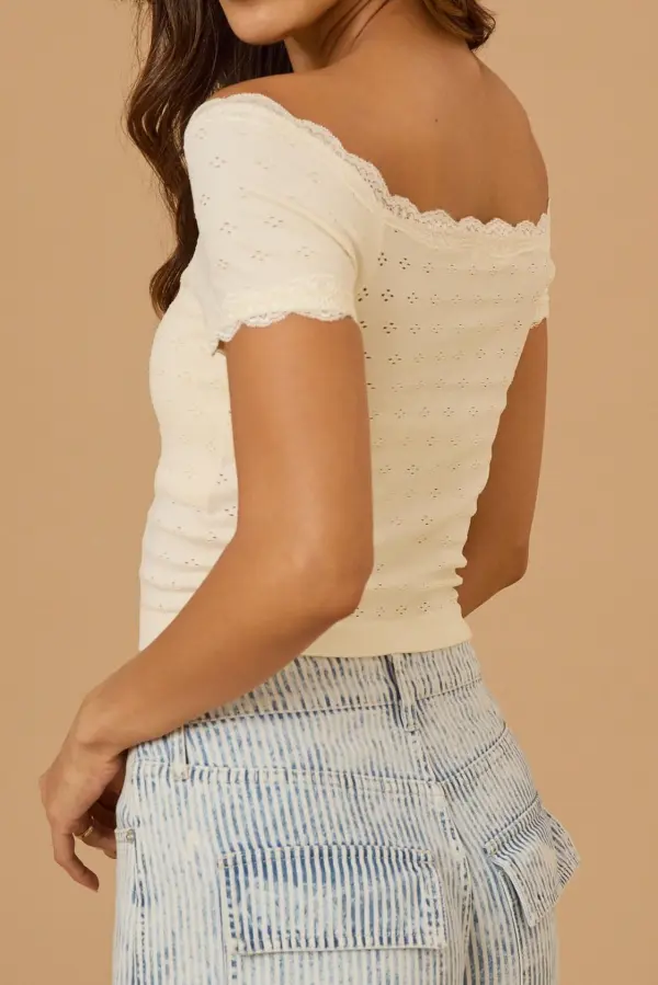 Seamless Eyelet Top
