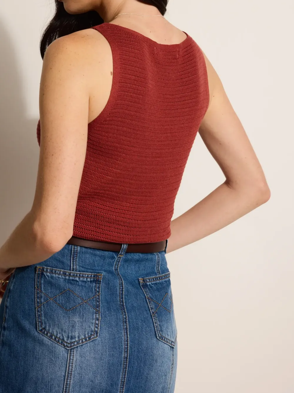 Crew Neck Knit Tank