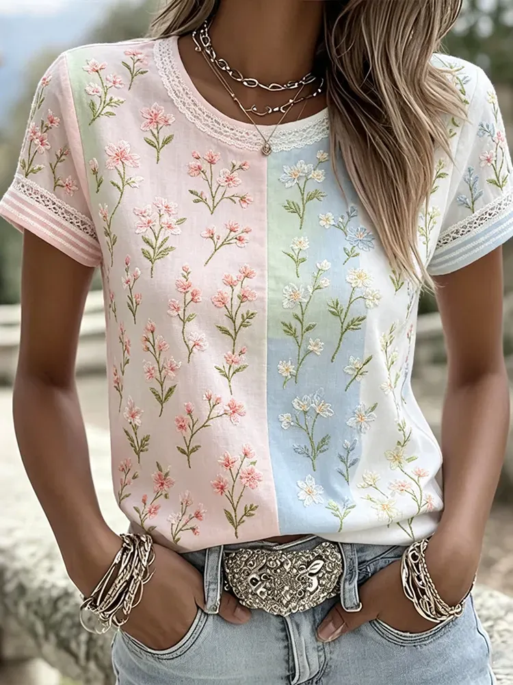 Women's floral T-shirt