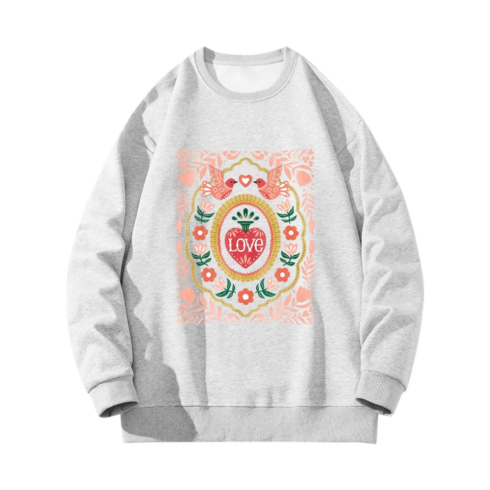 Love Bird Romantic Totem Graphic Sweatshirts