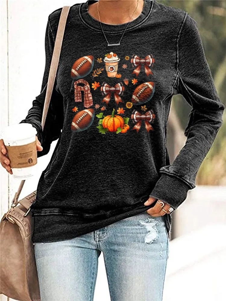 Rugby Crew Neck Long Sleeve Sweatshirts