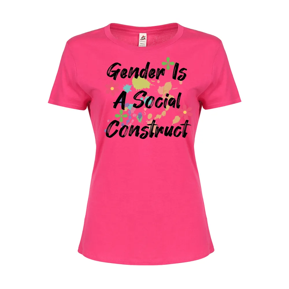 Irregular Lettered Crew Neck T-Shirts