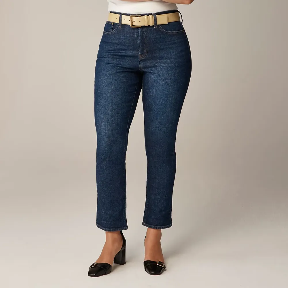 High-Rise Straight Jeans Semi-Stretch
