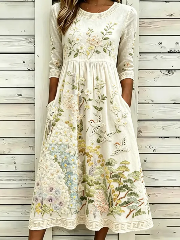 Women's floral printed casual dress
