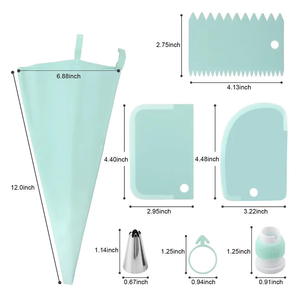 Scraper Mounted Mouth Set Silicone Cake