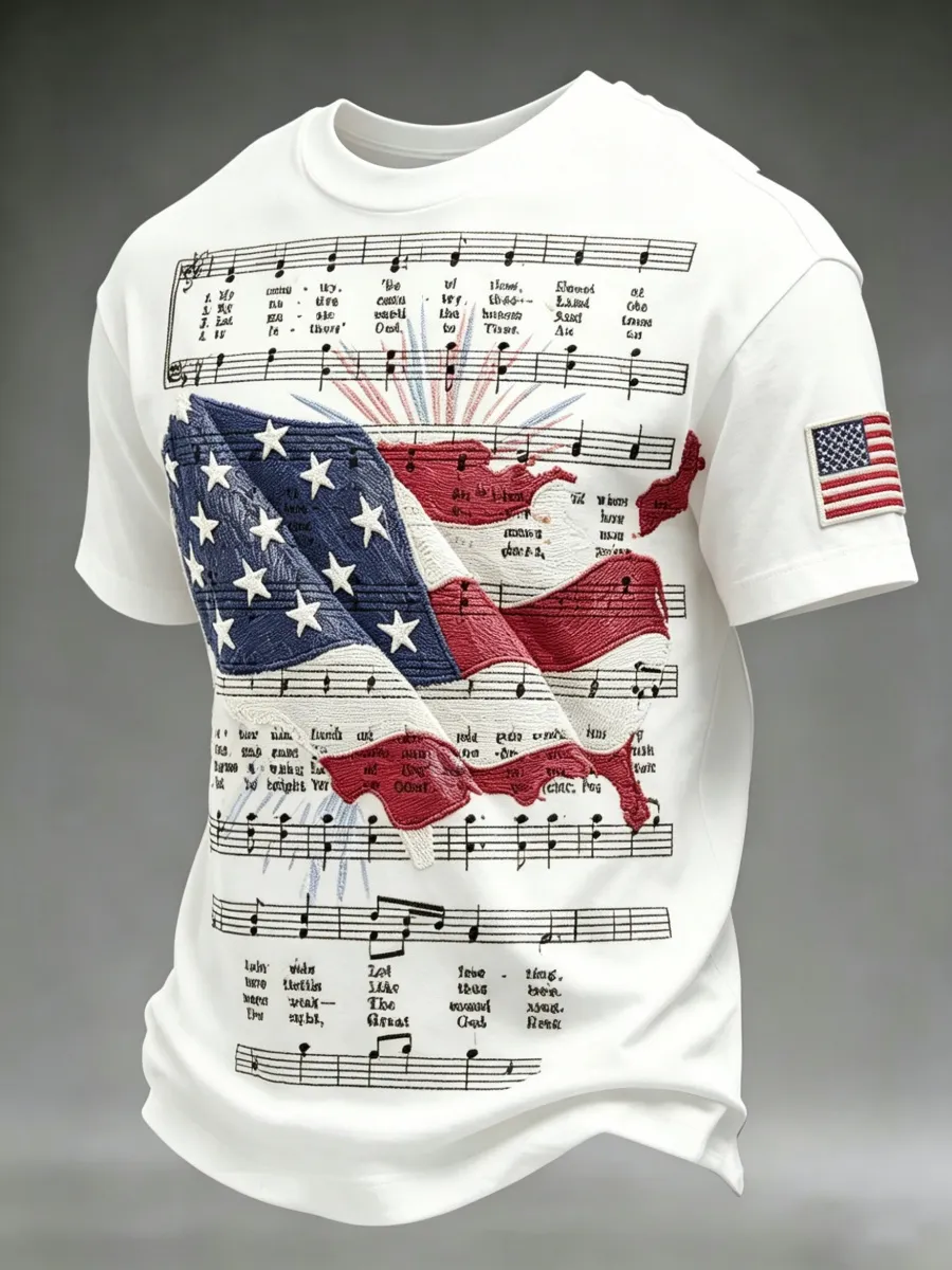 American Liberty Sheet Music Print Men's T Shirt