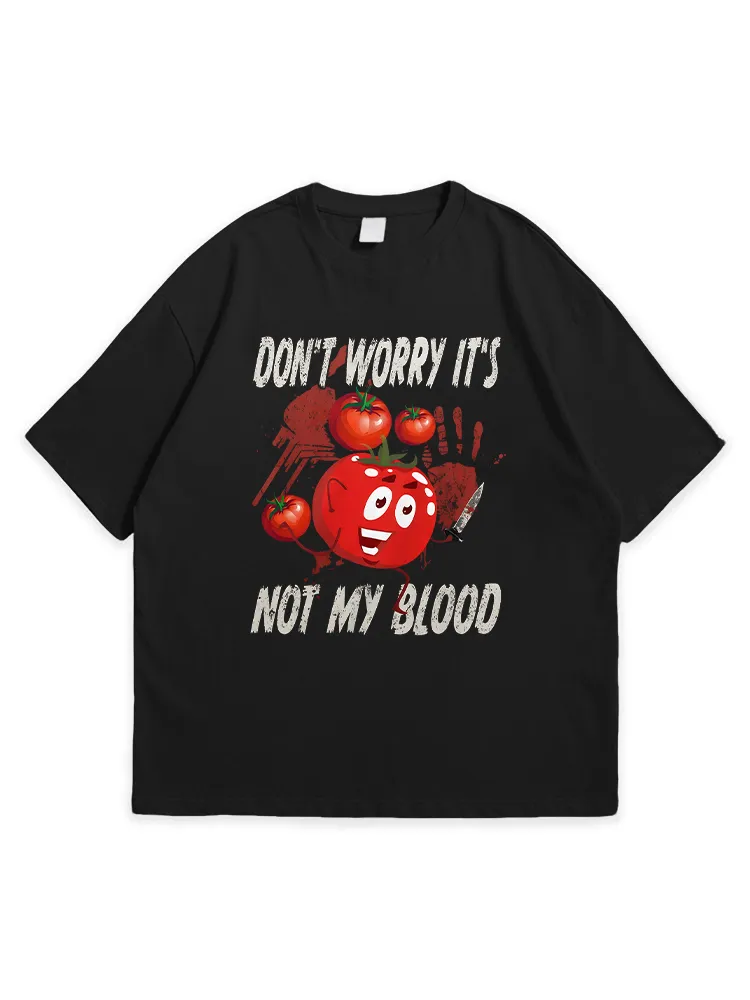 Men'S Halloween DON'T WORRY IT'S NOT MY BLOOD Leisure Simple Round Neck Top Tshirt
