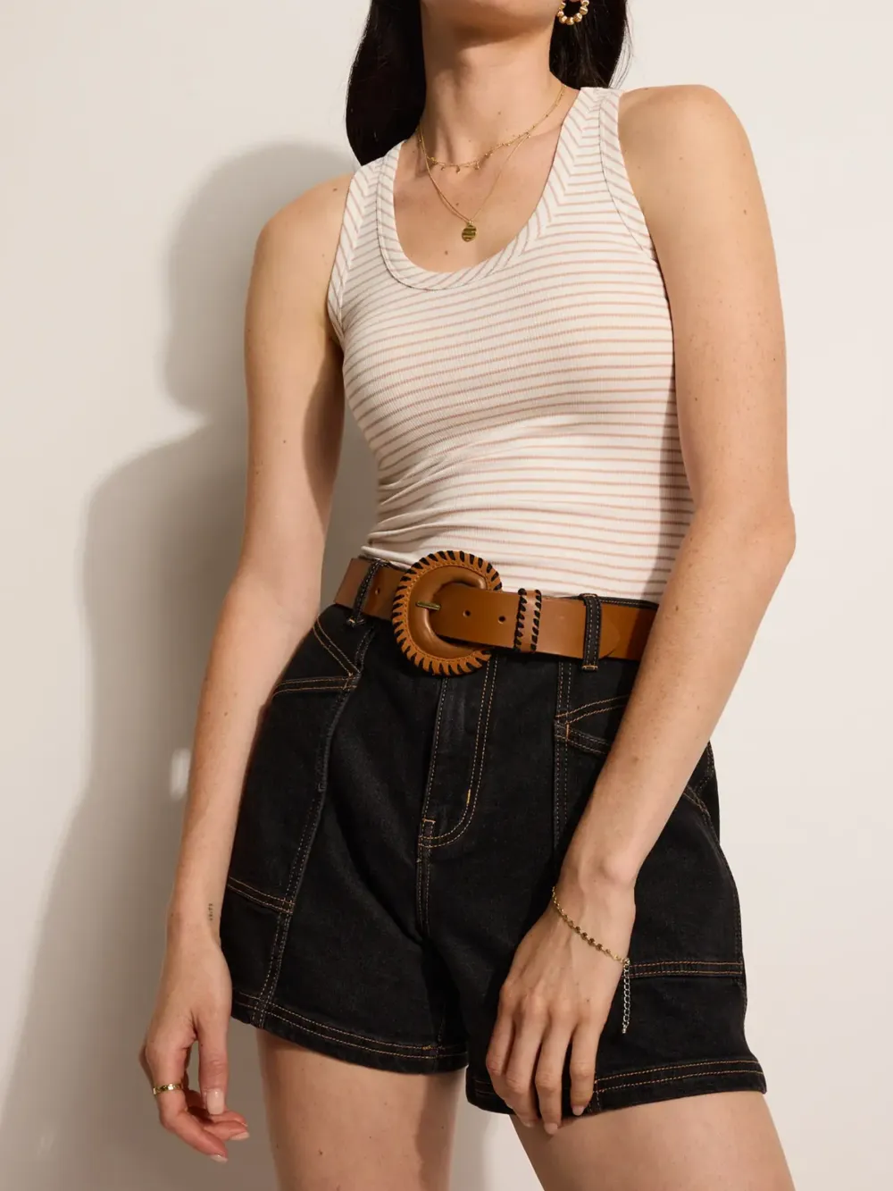 White Ribbed Tank