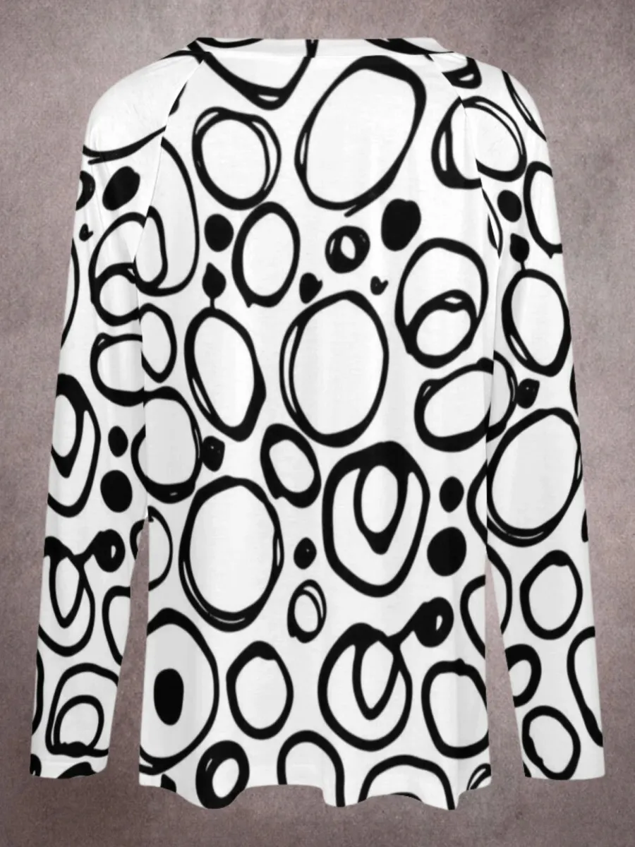 Abstract Circle Print T-Shirt
